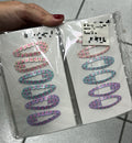 Tic tac infantil metal com mini rosas bico e oval (12 cartelas com 6 peças cada)