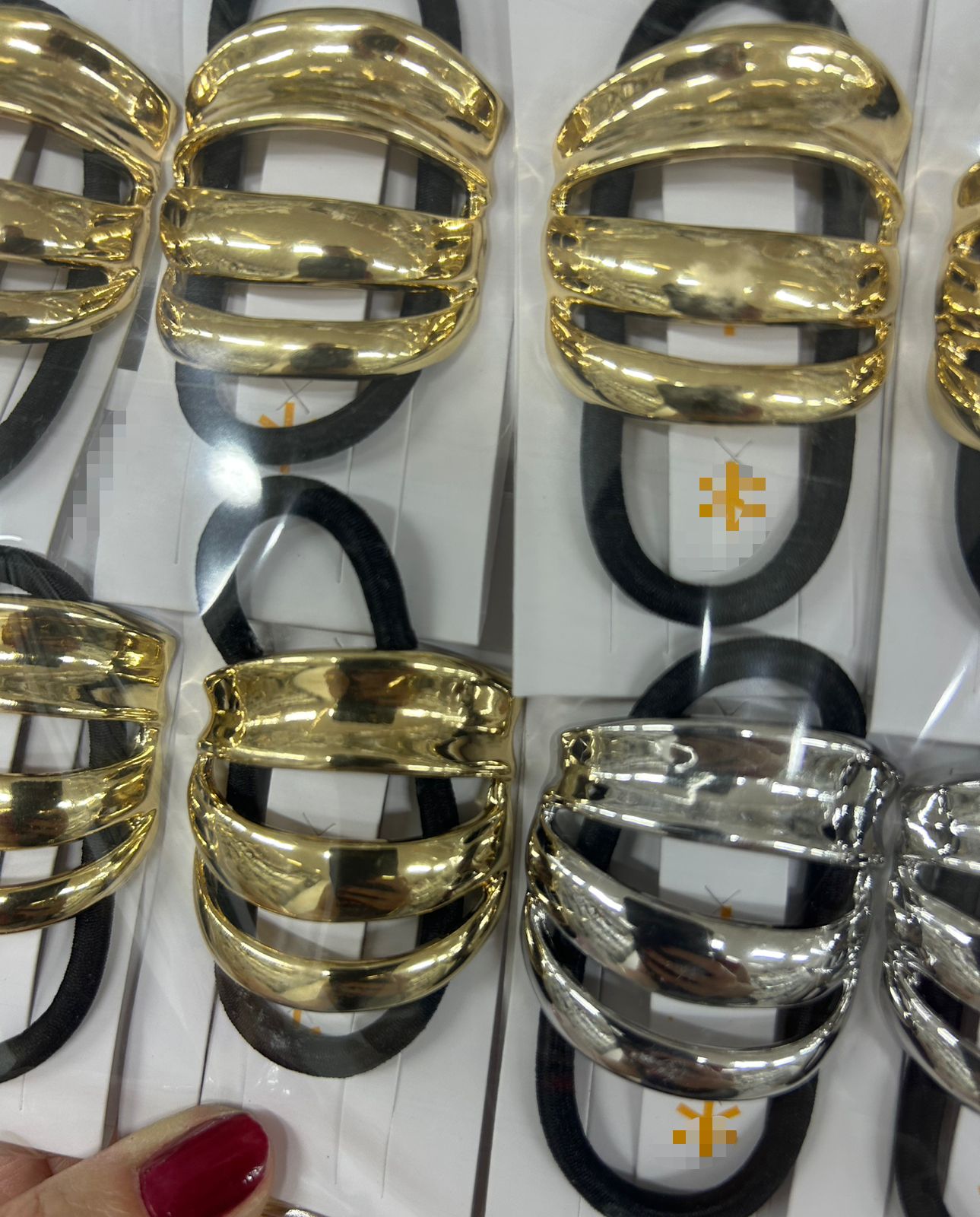 Adaptador de Xuxinha côncavo vazado (12 peças 10 douradas e 2 pratas)