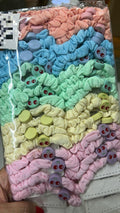Scrunchie slim cores candy com cereja (40 peças)