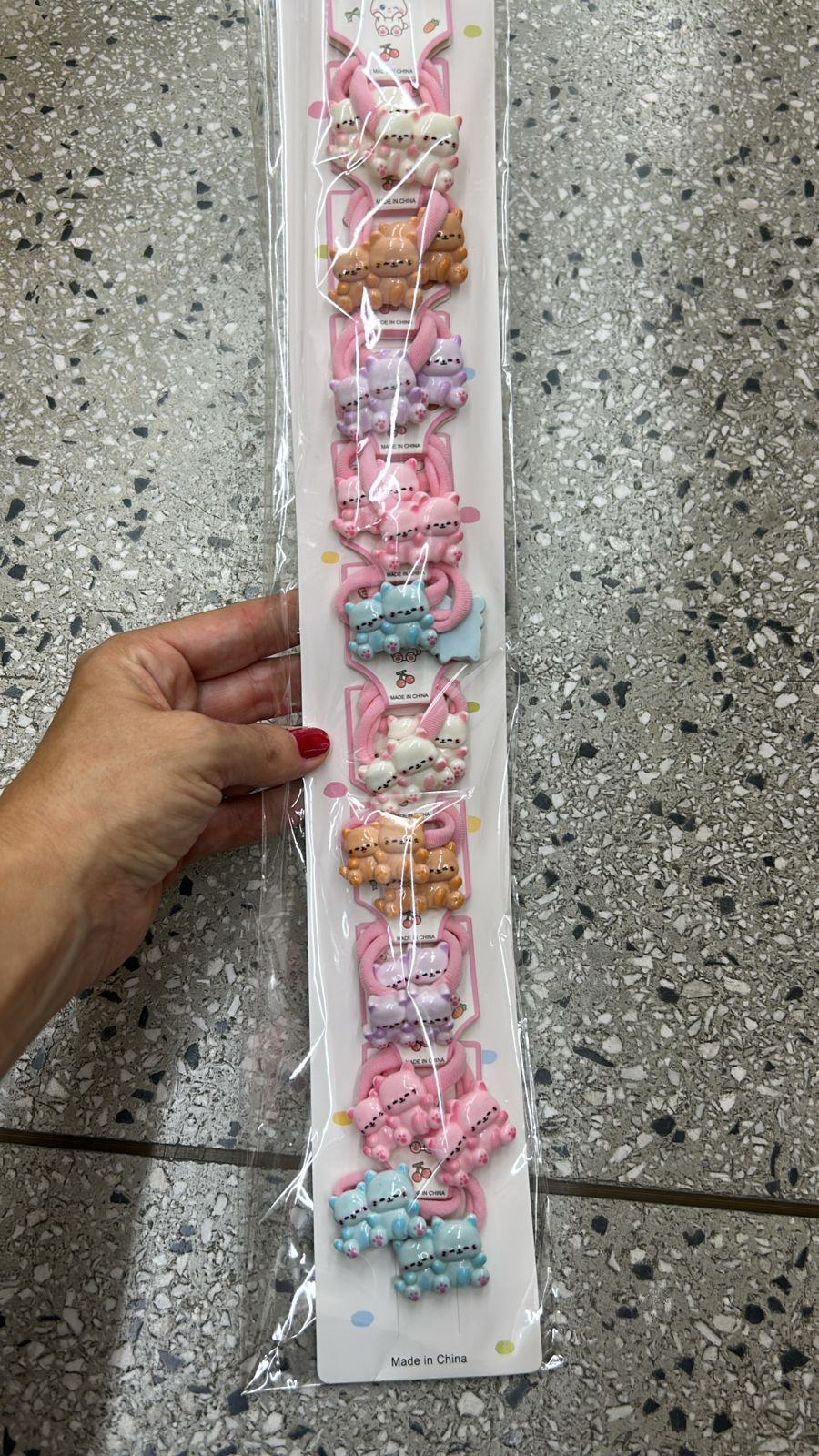 Xuxinha de meia infantil tema gatinho (10 pares 20 peças total)