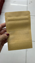 Saco zip kraft 10x15cm com visor parcial (50 peças)