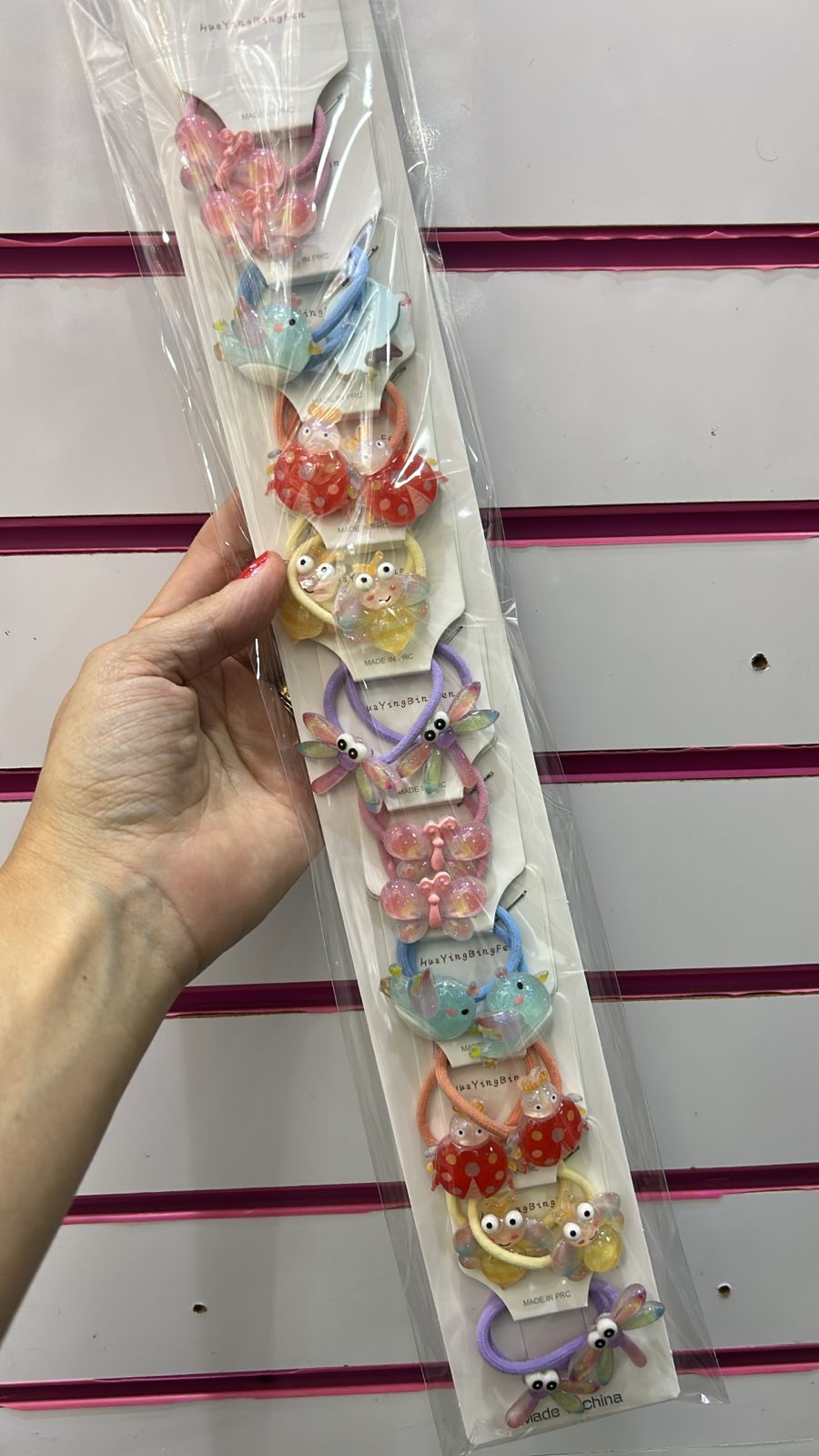 Xuxinha infantil bichinhos voadores translúcido (10 pares 20 peças total)