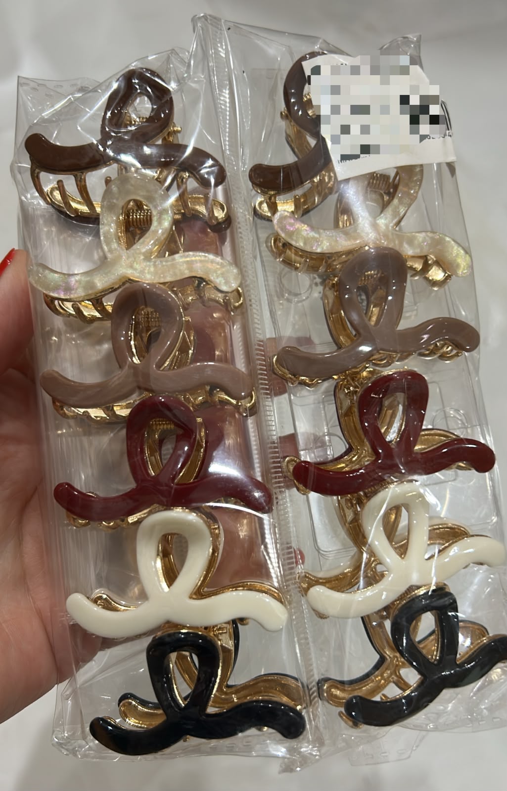 Pregadeira p metal com acetato em l wave (12 peças 2 de cada cor)