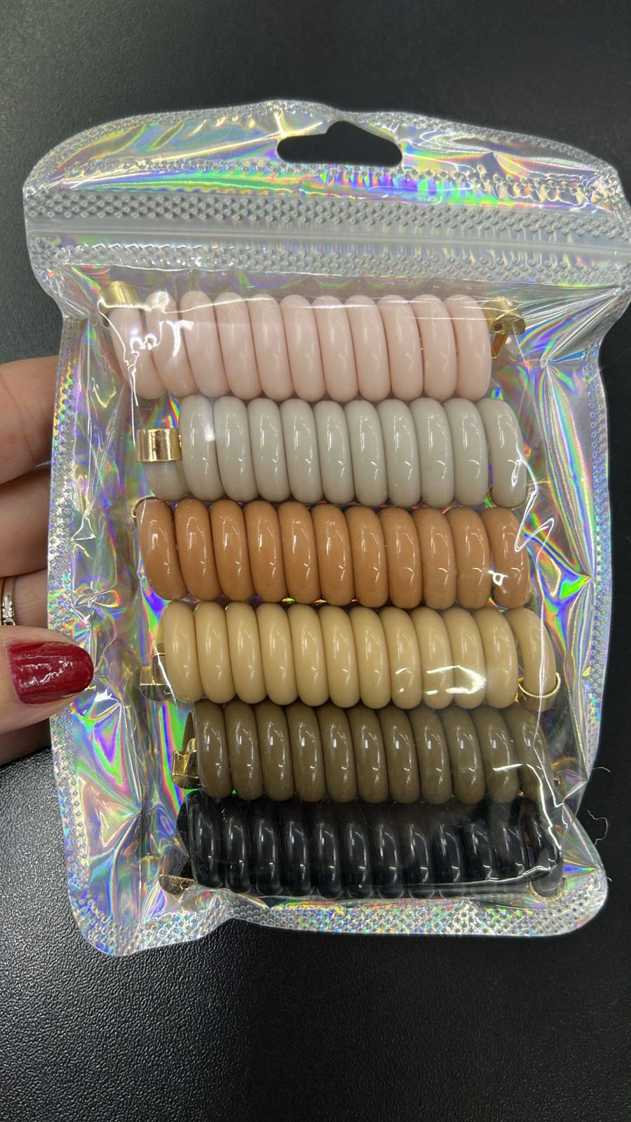 Mola de cabelo infantil TONS INVERNAIS para personalizar (6 peças)