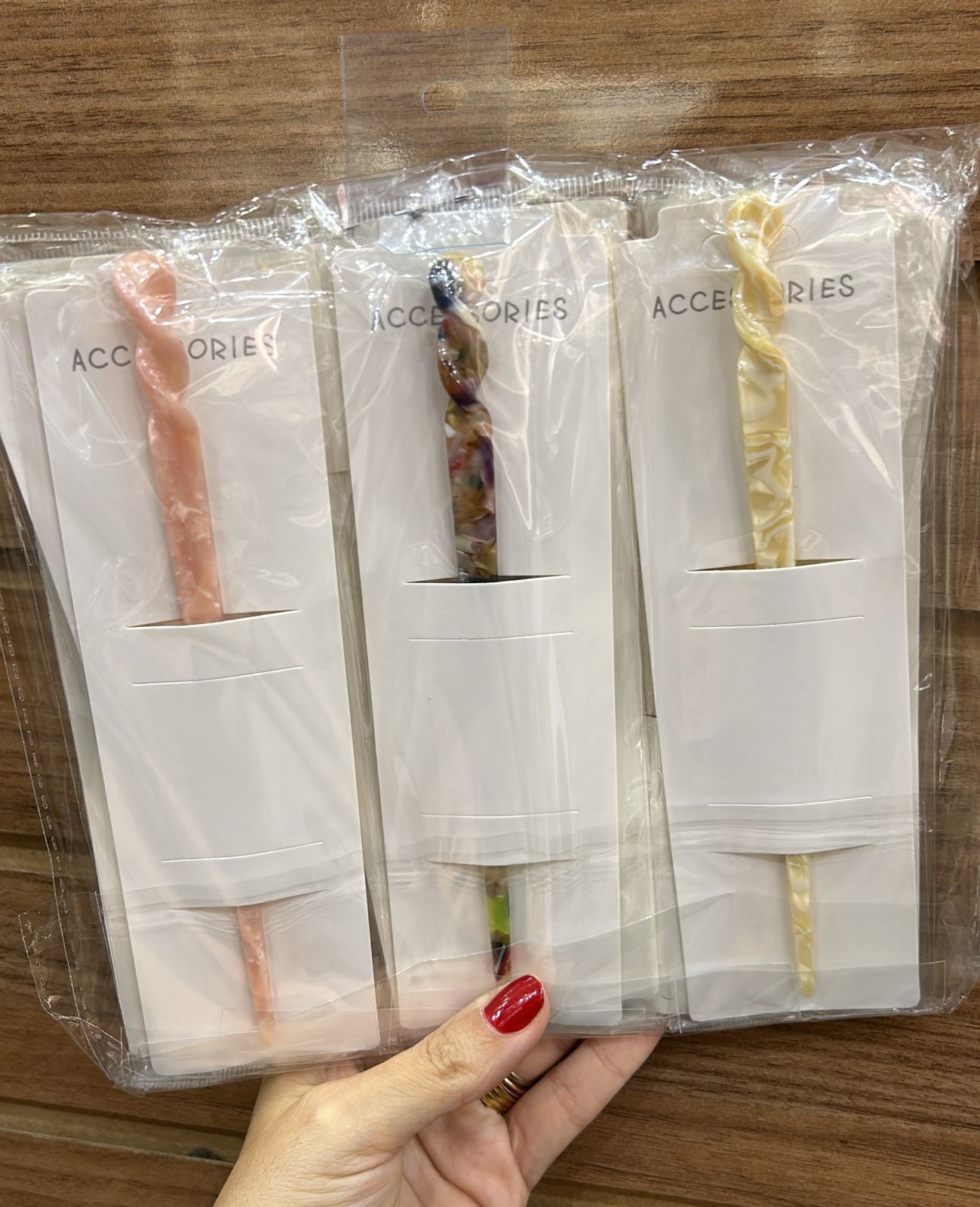 Palito para Coque Acetato Mesclado (12 peças cores variadas)