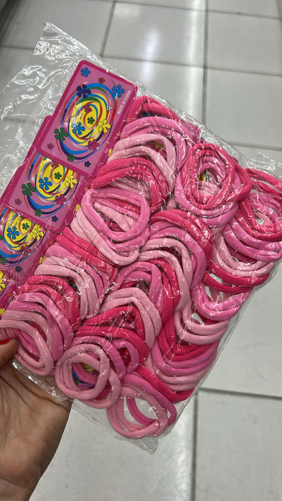Xuxinha de Meia Média Tons de Rosa (12 cartelas com 6 peças cada)