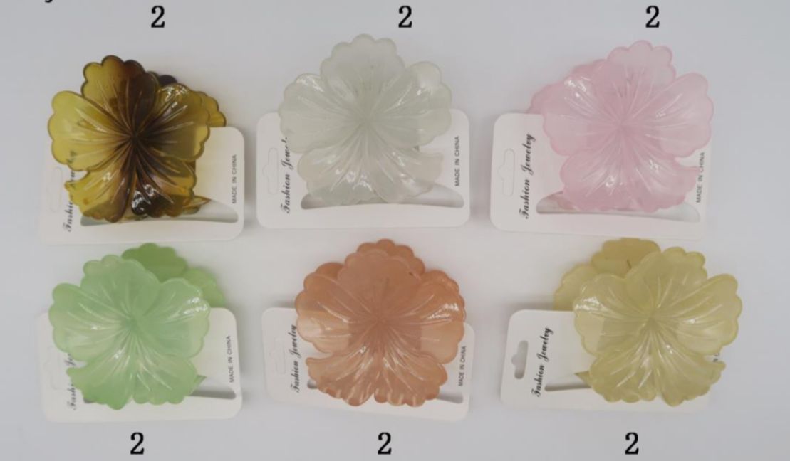Pregadeira g poliéster hibisco (12 peças)