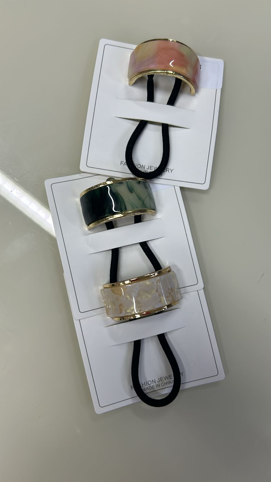 Xuxinha Base Metal com Acetato Mesclado (12 peças cores variadas)