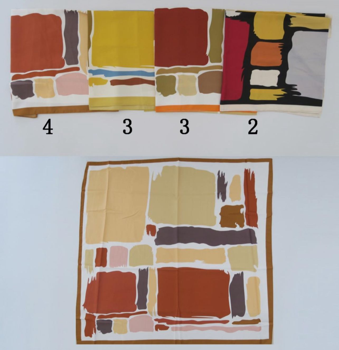 Lenço 90x90cm Acetinado Abstrato (12 peças)