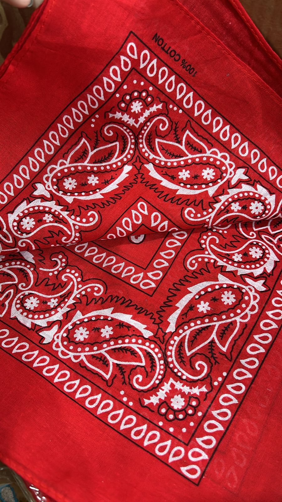 Lenço Bandana Algodão VERMELHO (12 peças)