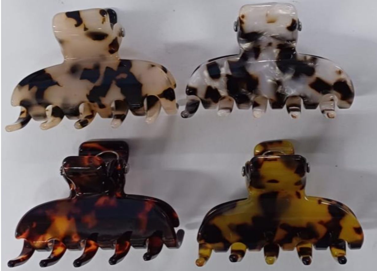 Piranha M Acetato mesclado Mola reforçada (12 peças 3 de cada cor)