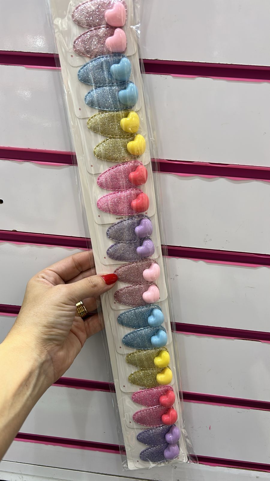 Mini tic tac infantil coração (10 pares 20 peças total)