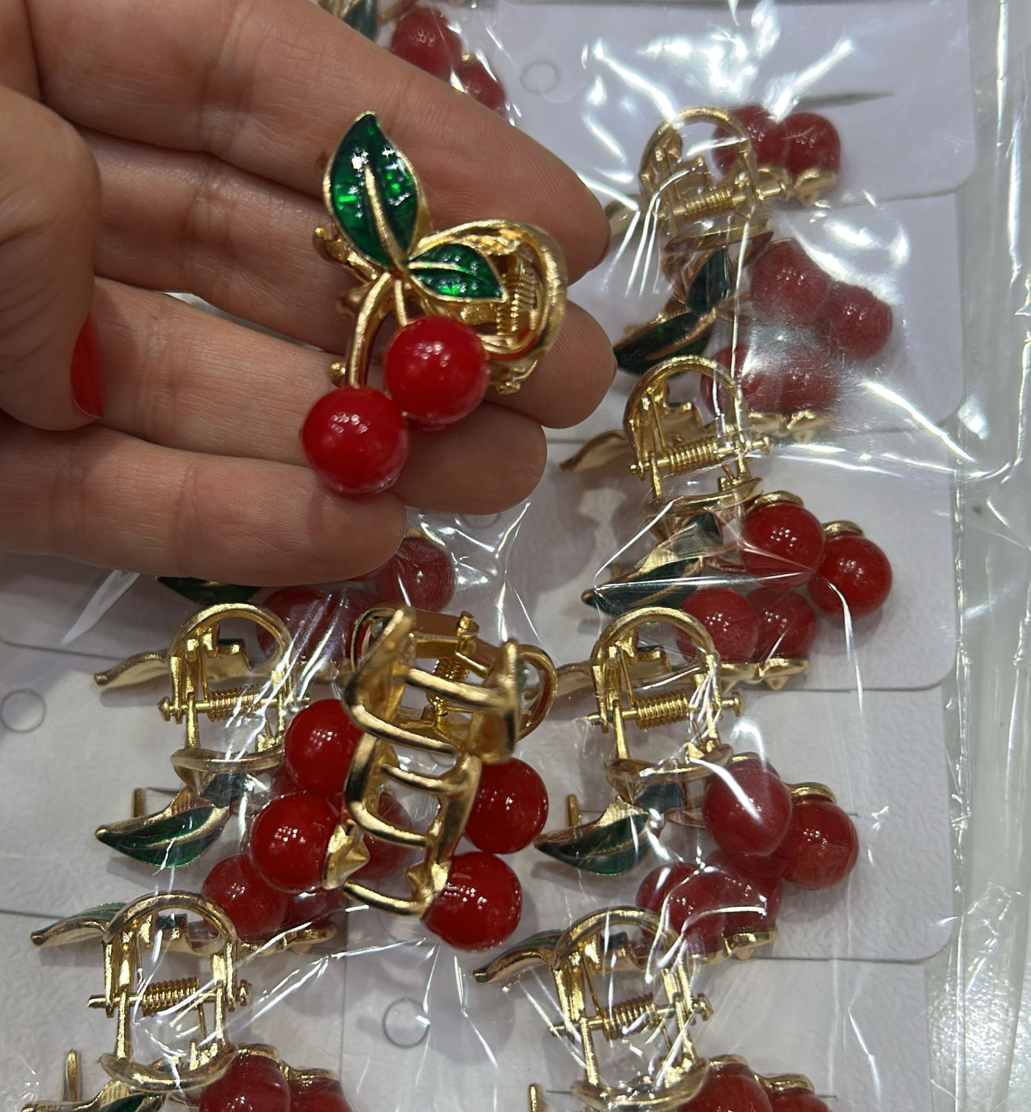 Pregadeira P Metal Cerejas (12 peças)