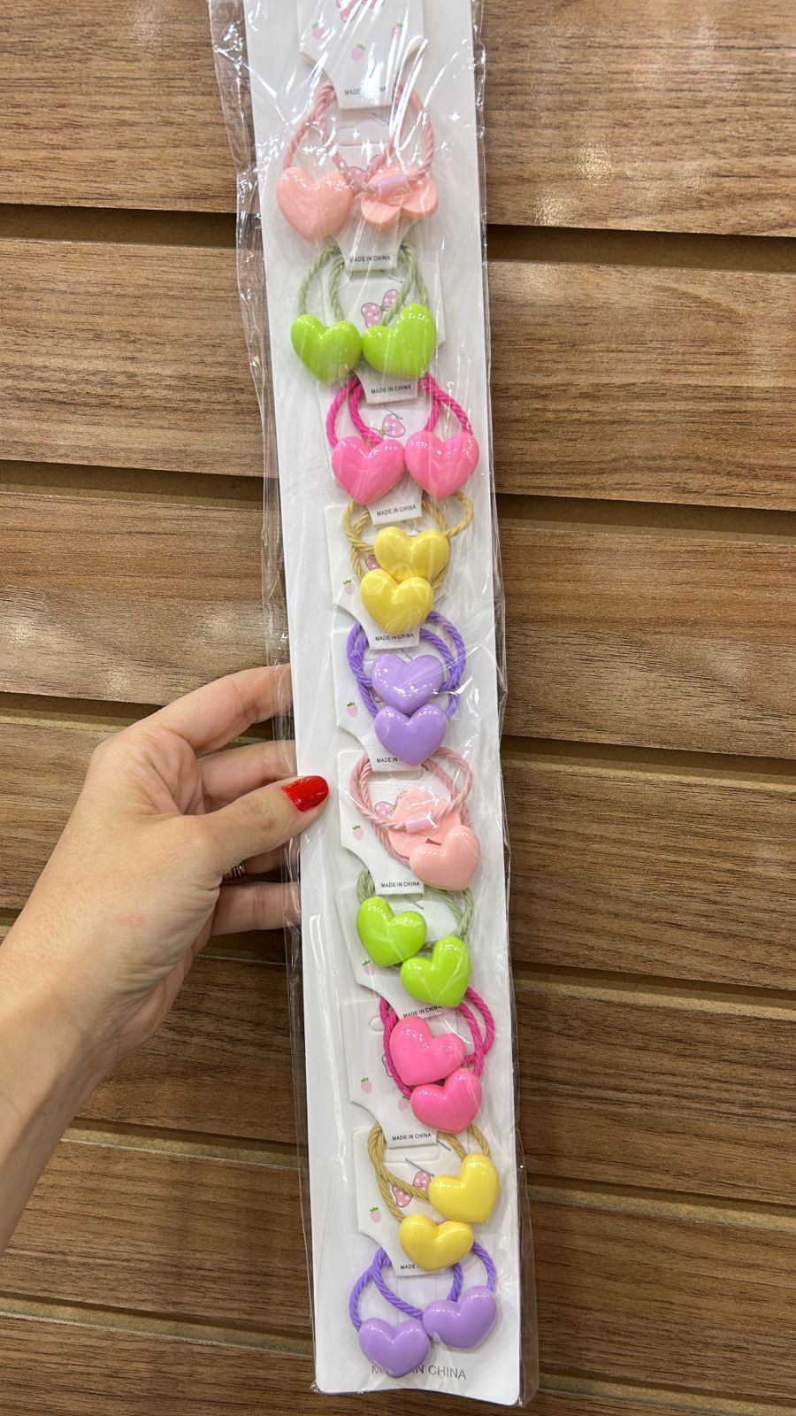 Xuxinha Infantil Coração liso (10 pares 20 peças total)