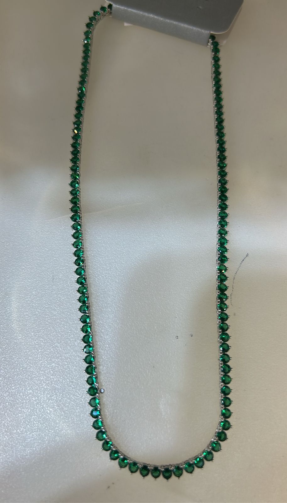 Riviera três pontas pedras verde esmeralda fecha gaveta 40cm (6 peças)