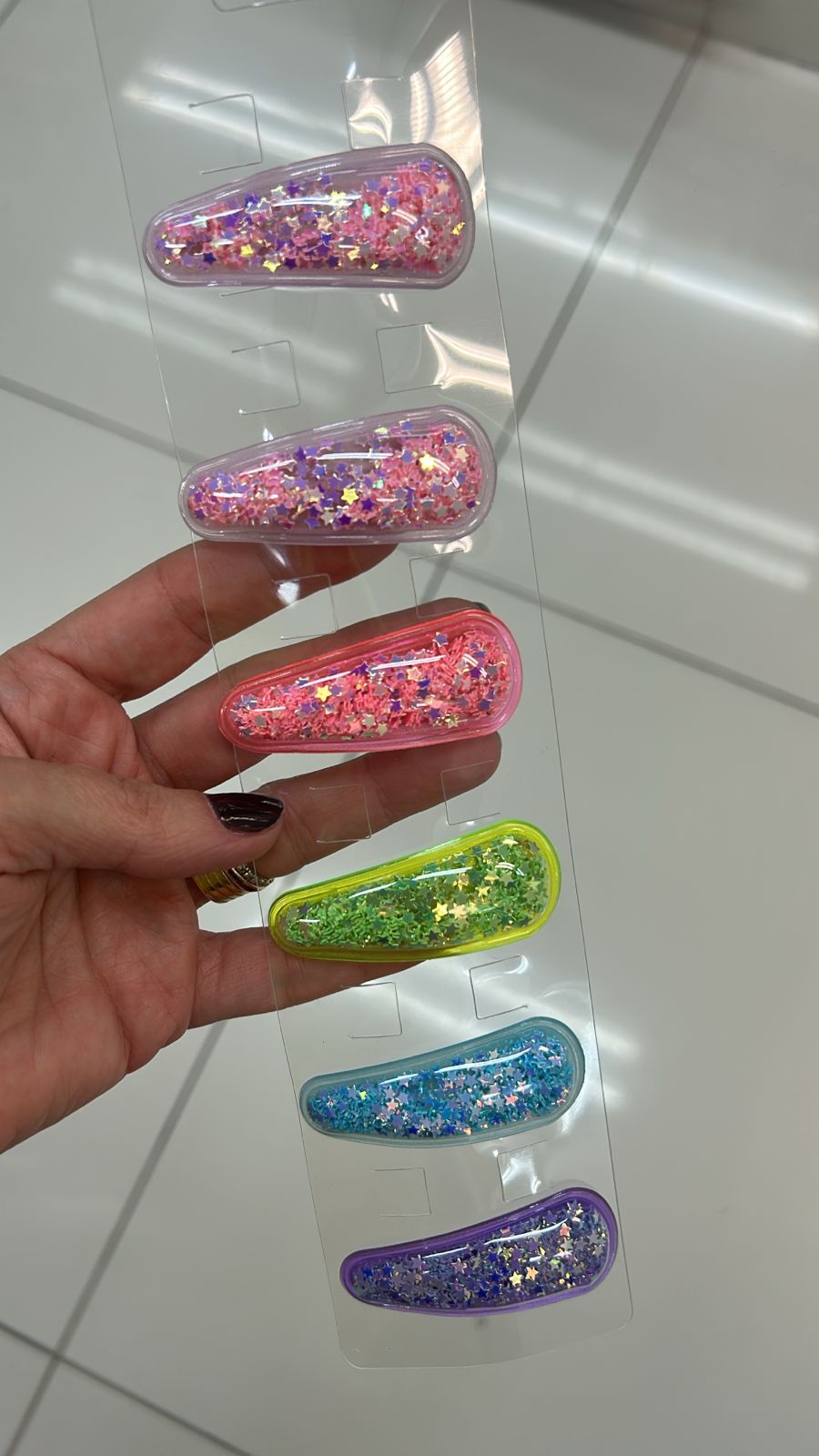 Tic Tac Infabtil Acqua com paetê estrelinhas (6 peças)