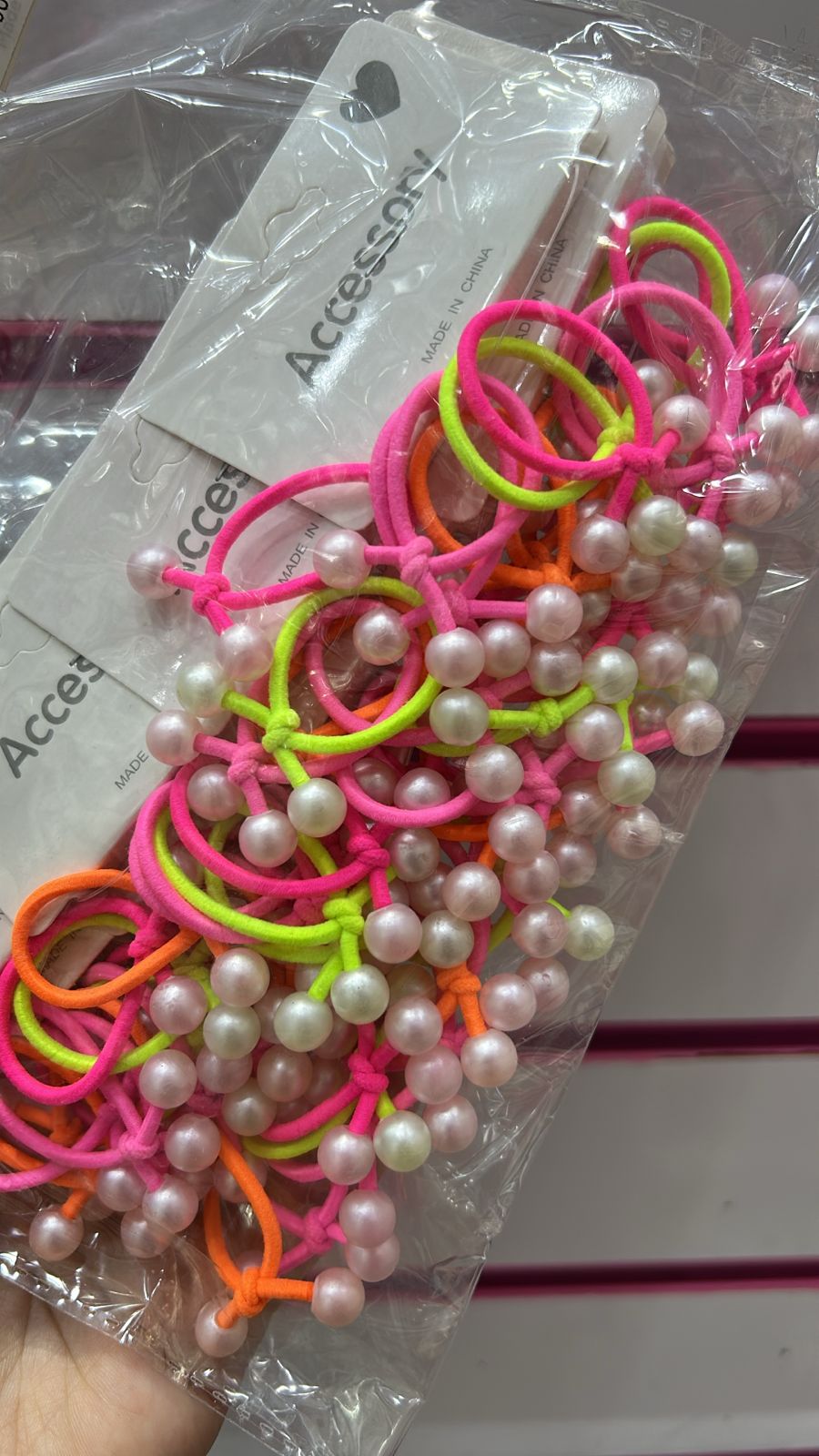 Xuxinha Infantil Neon ponta PÉROLAS (12 cartelas com 5 peças cada)