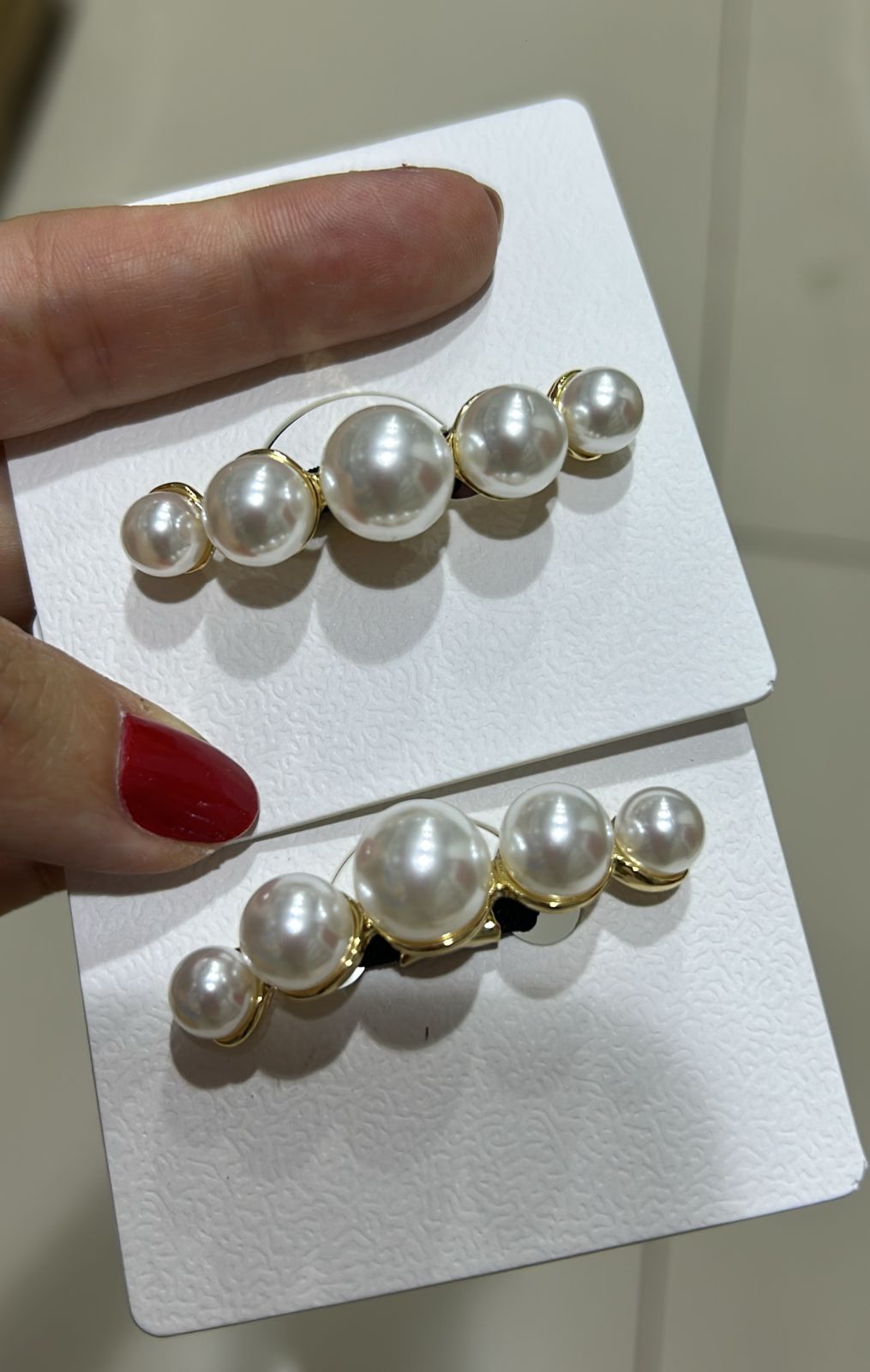 Xuxinha Metal com 5 Pérolas (12 peças)