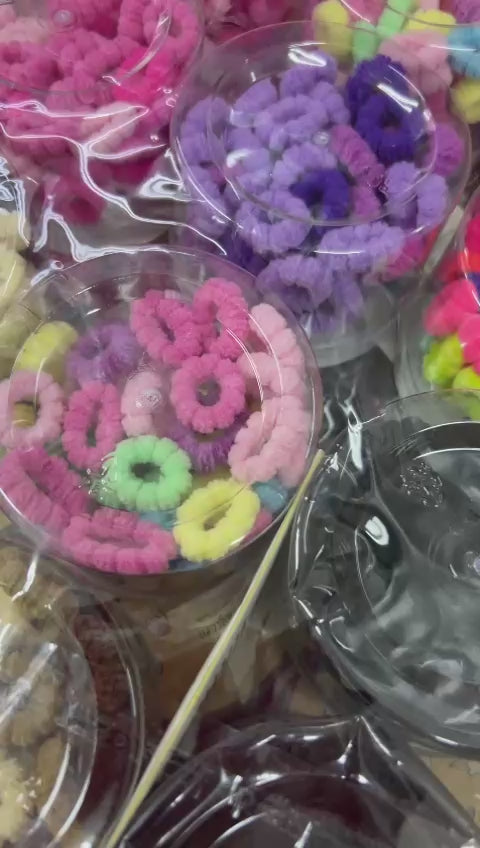 Pote Redondo Xuxinha “donuts” pequeno (12 peças cores variadas)