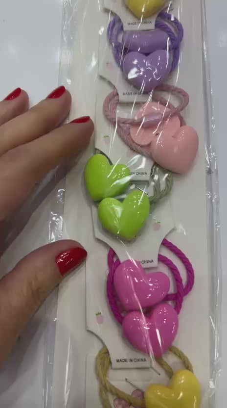 Xuxinha Infantil Coração liso (10 pares 20 peças total)