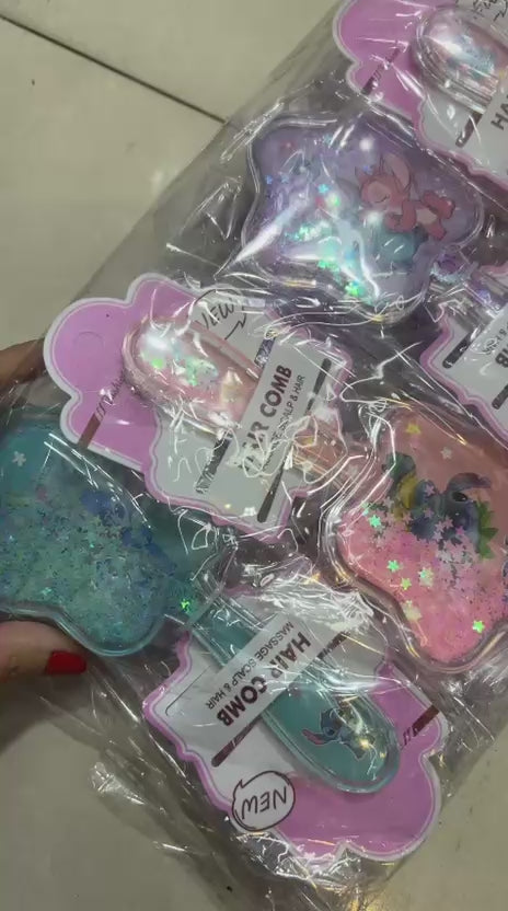 Escova de cabelo pequena Stitch (12 peças)