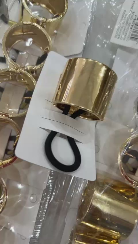 Xuxinha Braçadeira LARGO LISO (12 peças 10 douradas e 2 prata)