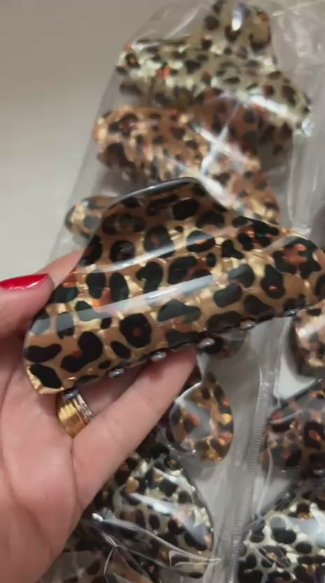 Pregadeira G Acetato Animal Print (12 peças)