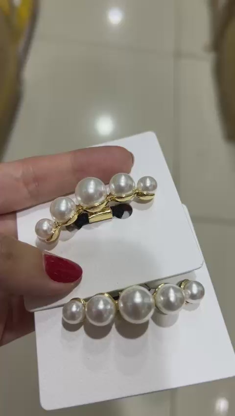 Xuxinha Metal com 5 Pérolas (12 peças)