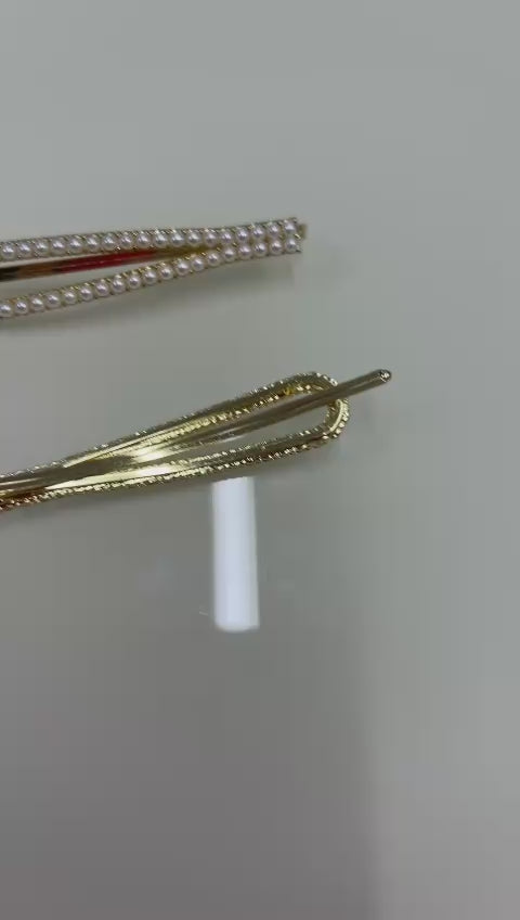 Grampo De Cabelo Cravejado Micro Pérolas (12 cartelas com 2 peças cada)